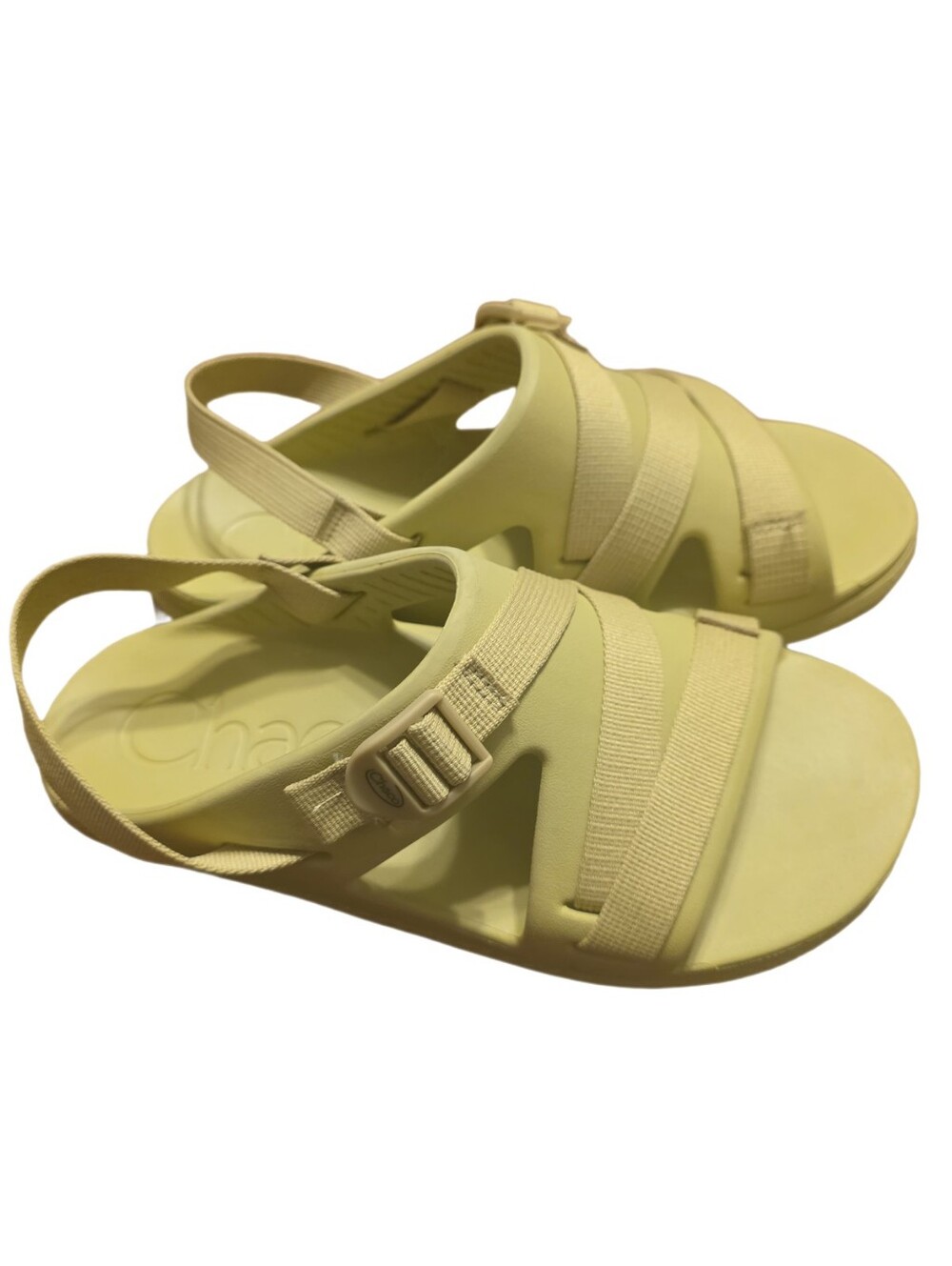 Chaco Chillos Sport Sandals Cress Green Pale Yellow Strap Women's Size 10 EUC - Picture 7 of 13